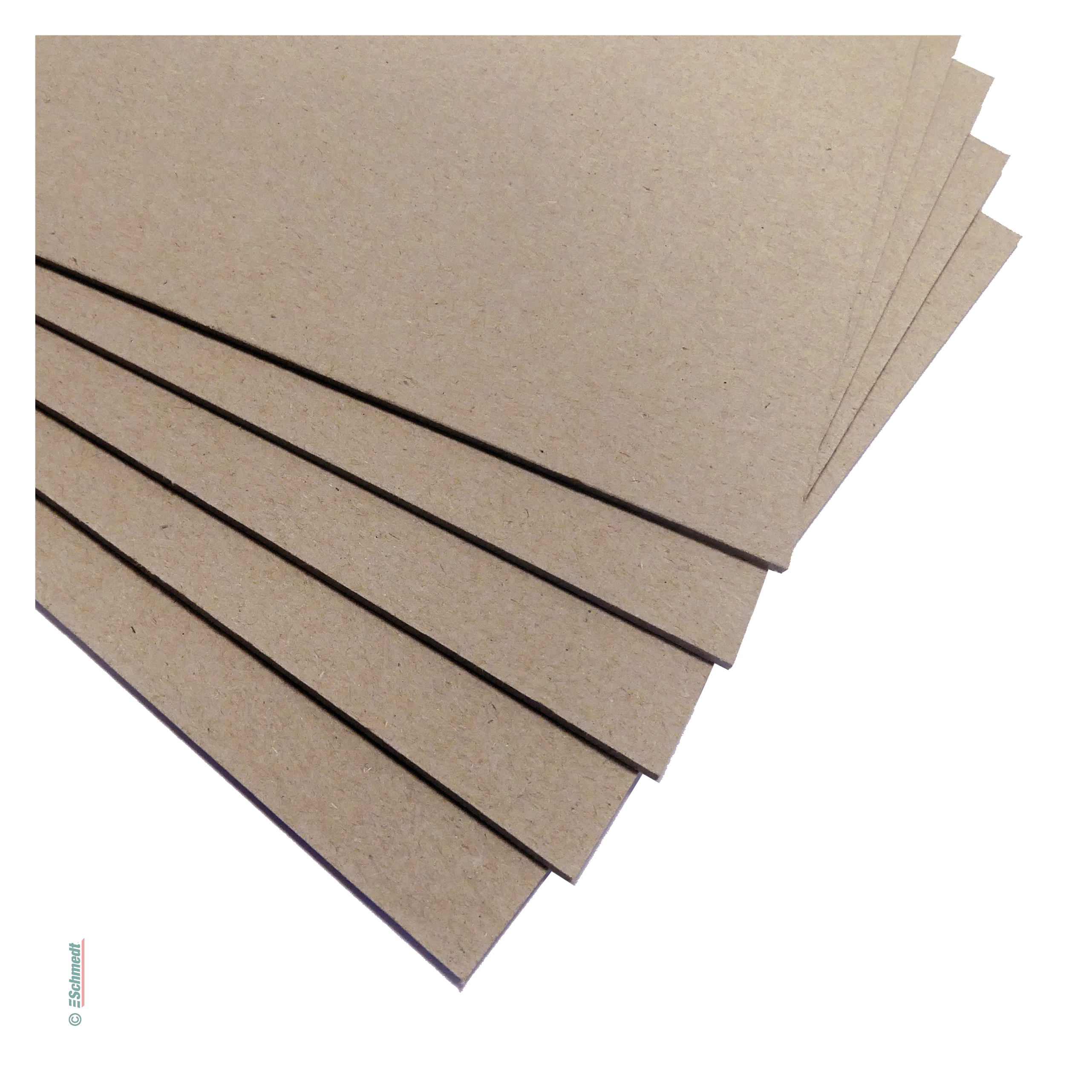 Graupappe, leichte Qualität / Bogenware - Buchbinderpappe, beidseitig glatt - für die Fertigung von Hardcover-Buchdecken (Buchdeckel und Buc...