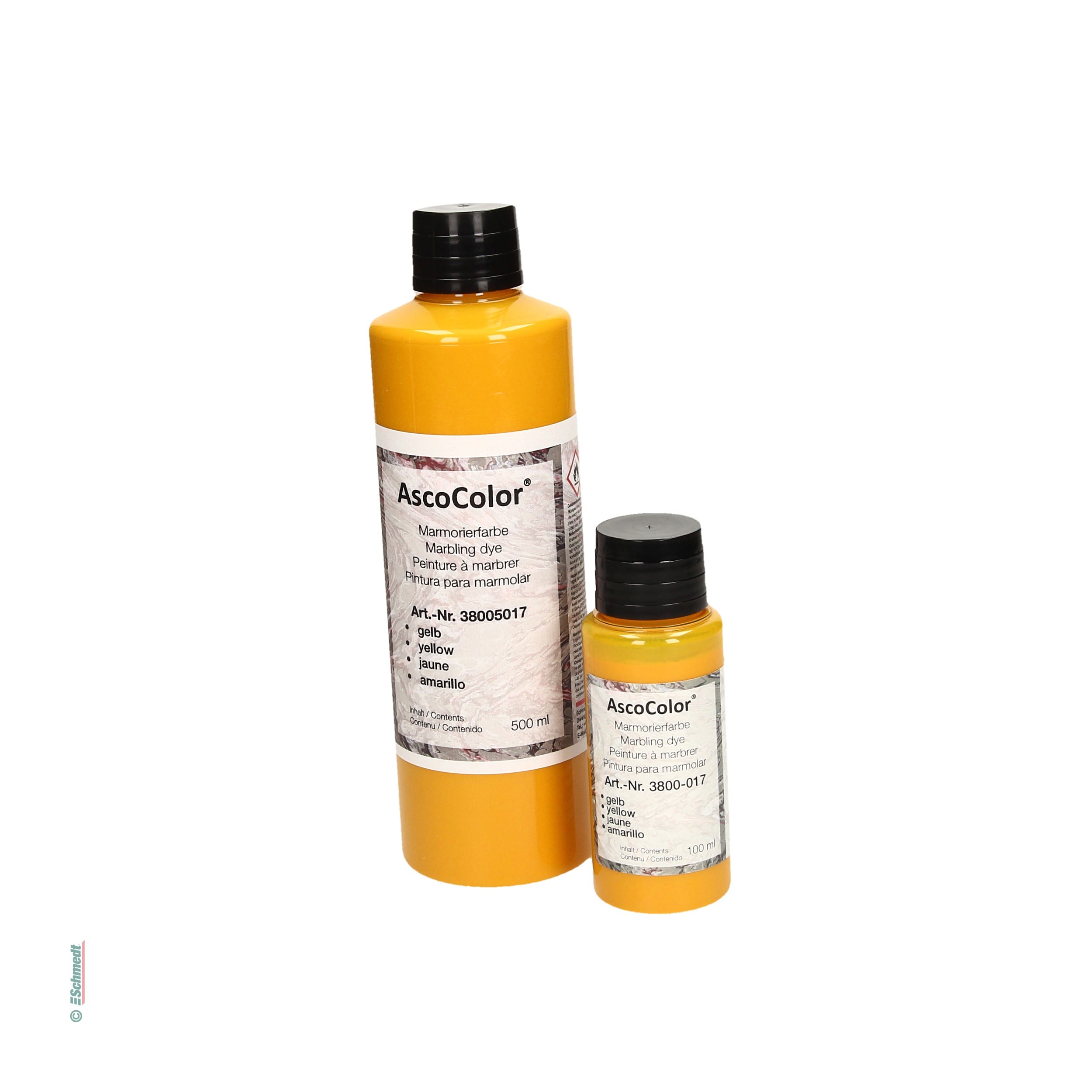 AscoColor® Marmorierfarbe - Farbe gelb - Gebindegröße Flasche / 100 ml - zur Herstellung marmorierter Papiere... - Bild-1