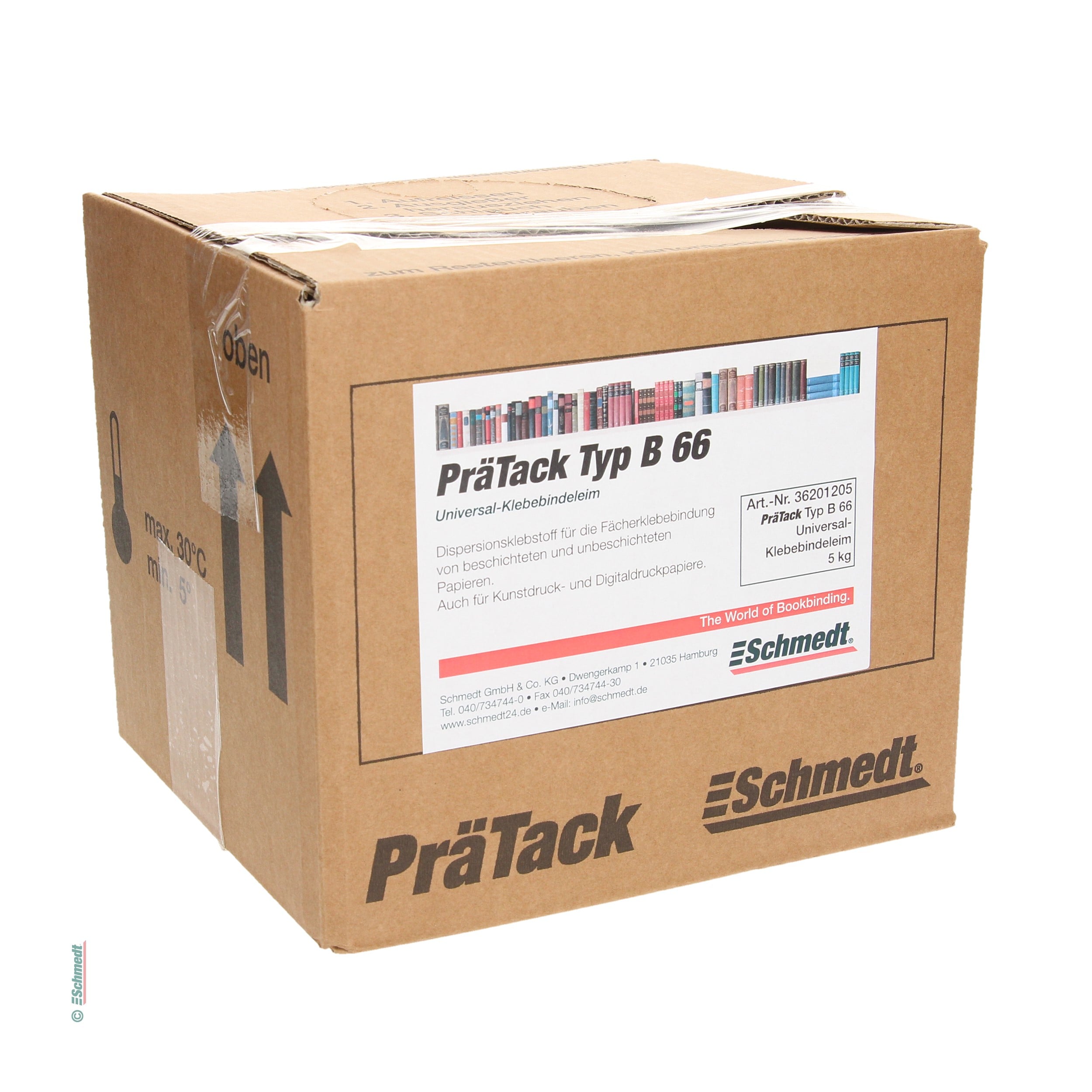 PräTack B66 - Gebindegröße Bag-in-Box / 5 kg - für die Fächer-Klebebindung von beschichteten und unbeschichteten Papieren (auch für Kunstdru...