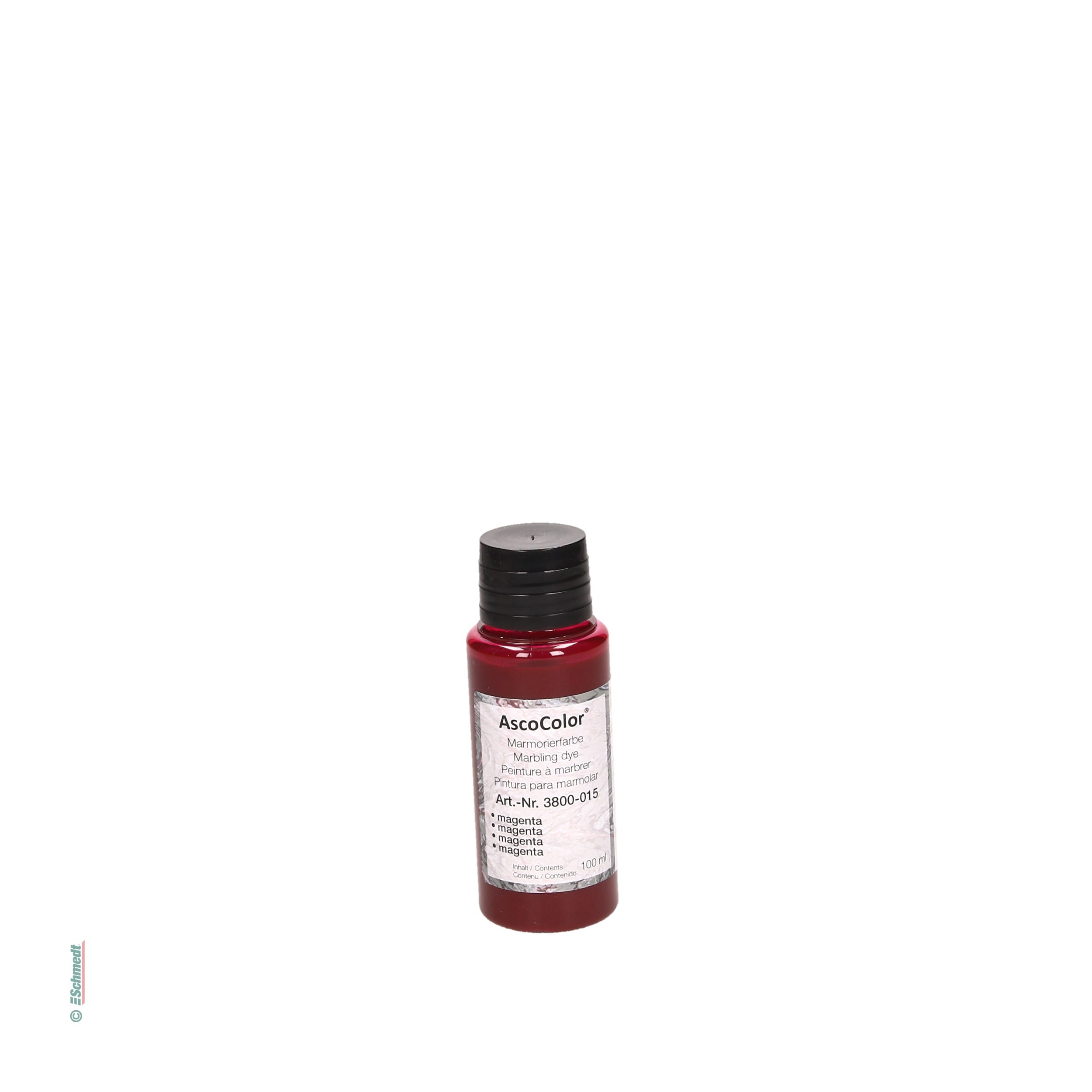AscoColor® Marmorierfarbe - Farbe magenta - Gebindegröße Flasche / 100 ml - zur Herstellung marmorierter Papiere... - Bild-1
