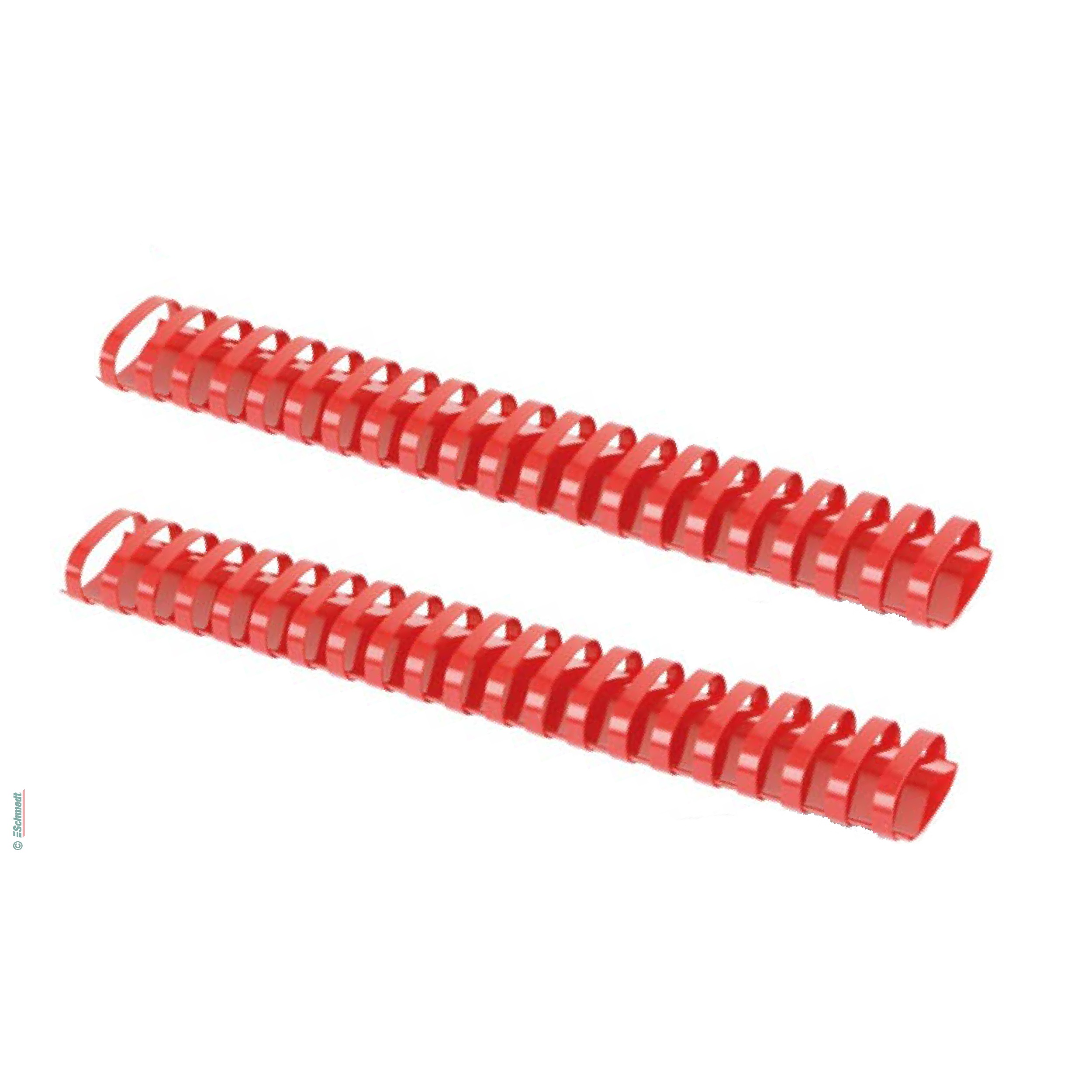 Plastikbinderücken - rot - 32 mm Ø (limitiert) - EUROP-Teilung - 24 Ringe - für DIN A4...