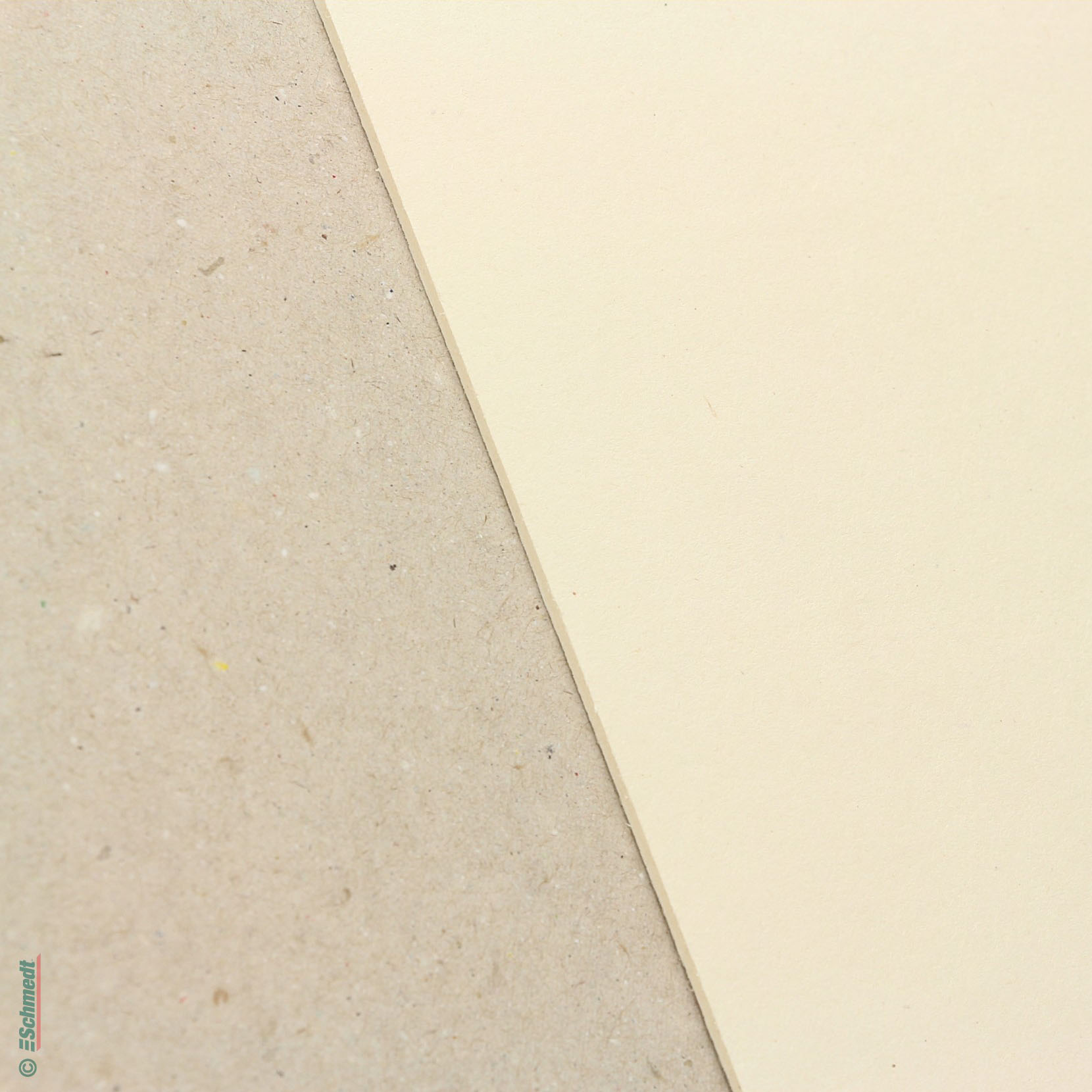 Finnische Holzpappe - beige / Kiloware - Format: 69,5 x 99,5 cm - Schmalbahn - planliegend und stabil, daher sehr gut als Siebdruck- und Dis... - Bild-1