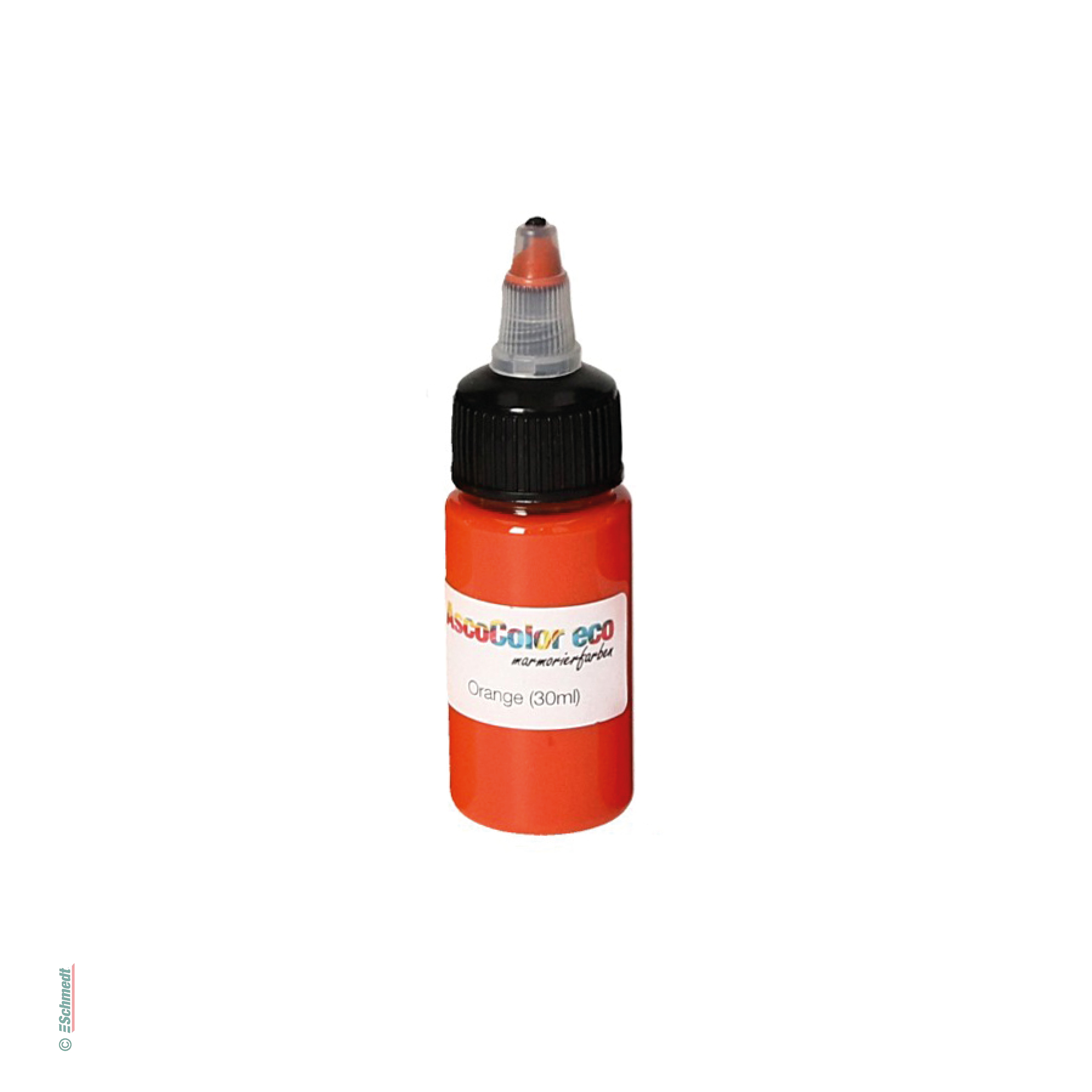 AscoColor eco - Marmorierfarbe - Farbe 102 - orange - Gebindegröße Flasche / 30 ml - zur Herstellung marmorierter Papiere...
