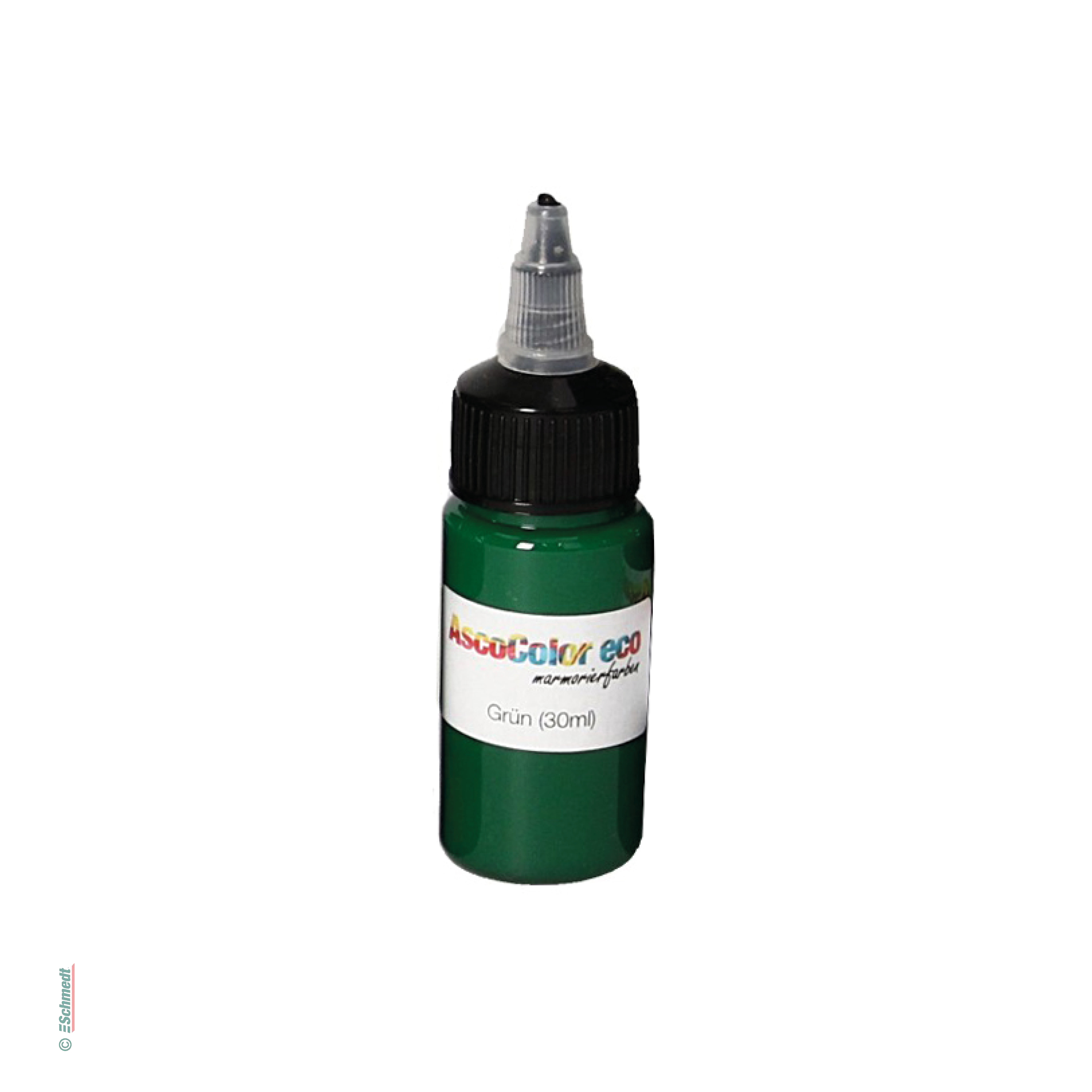 AscoColor eco - Marmorierfarbe - Farbe 107 - grün - Gebindegröße Flasche / 30 ml - zur Herstellung marmorierter Papiere...