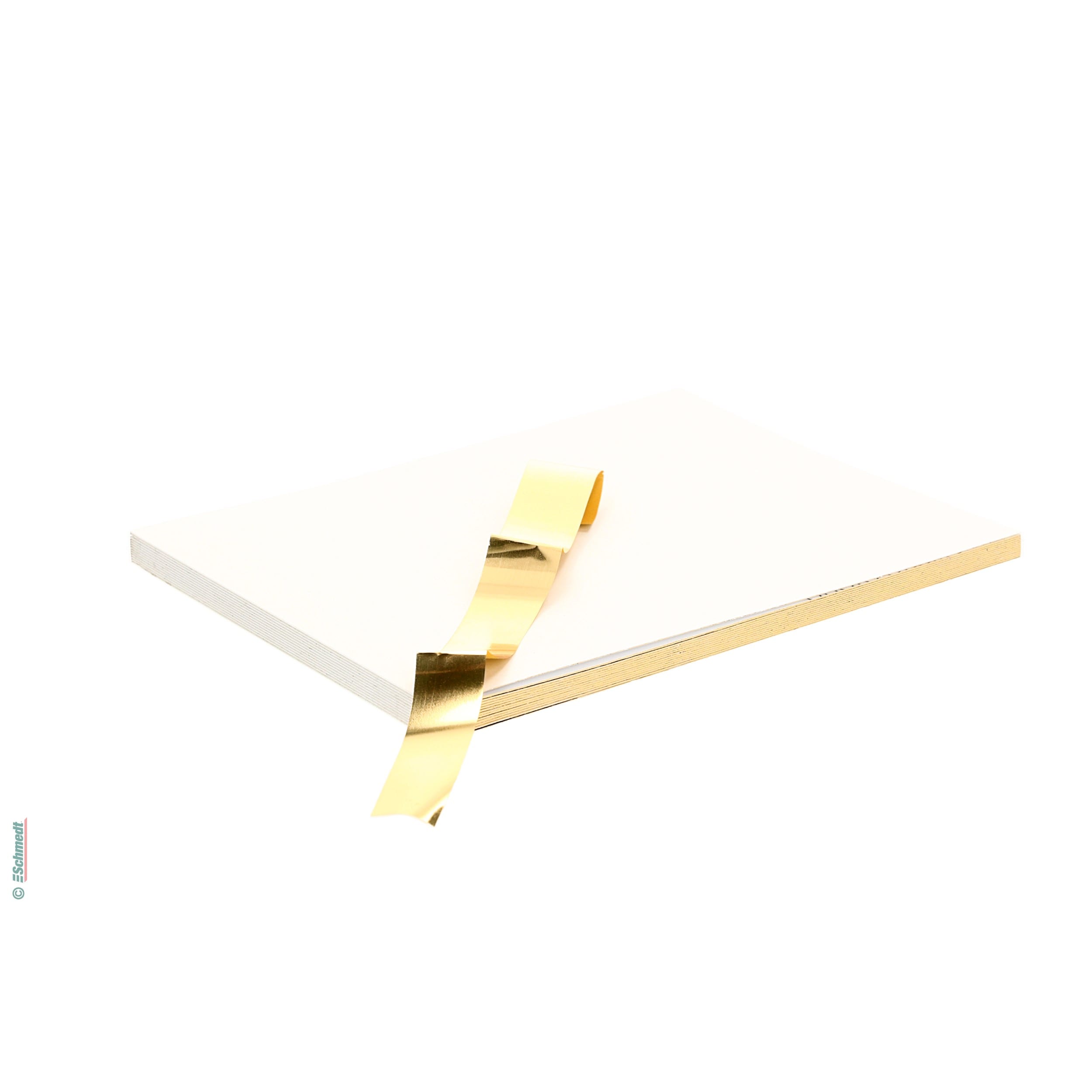Echtgold-Buchschnittfolie - zur Schnittveredelung mit der Goldschnittrolle - für normale und Digitaldruckpapiere geeignet...