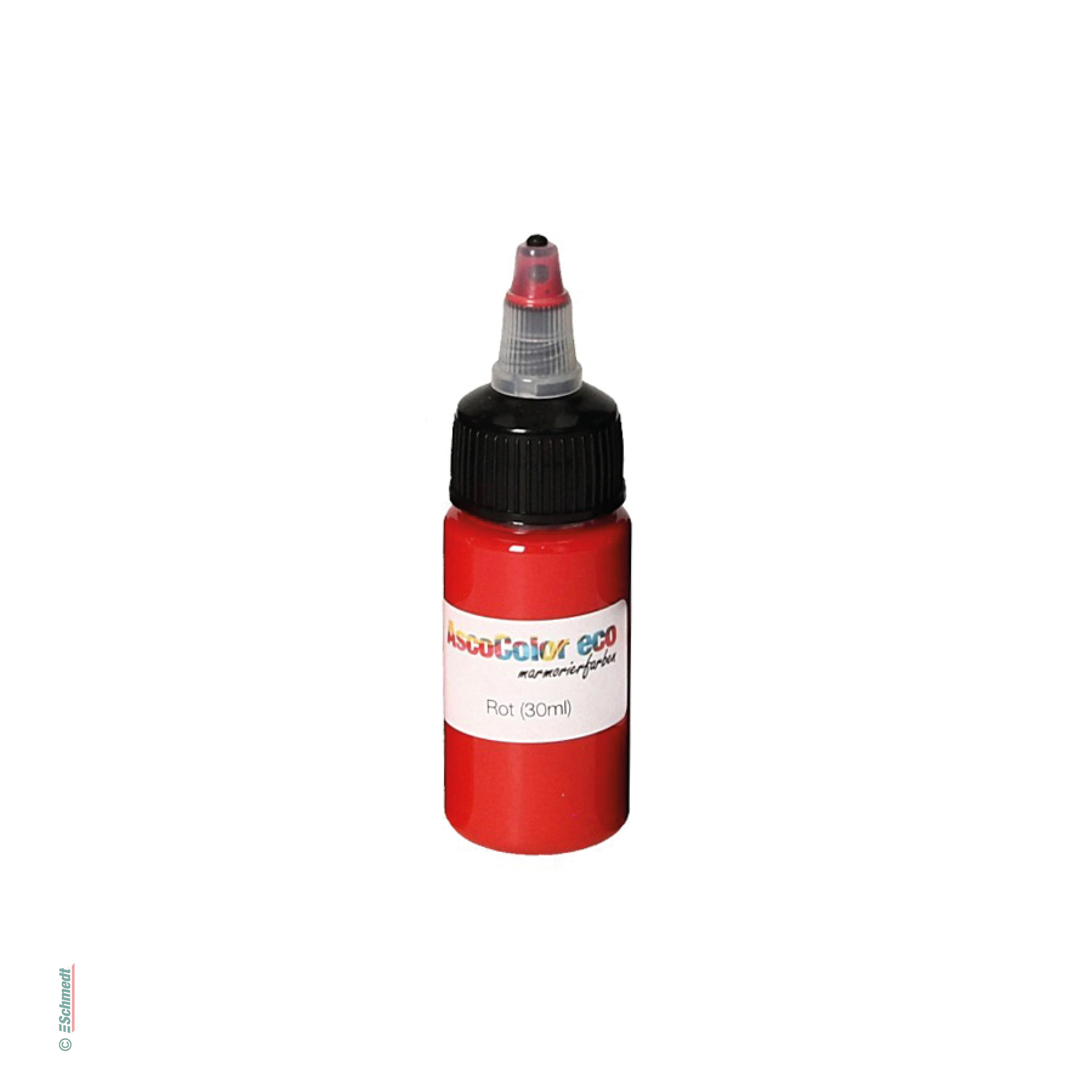 AscoColor eco - Marmorierfarbe - Farbe 103 - rot - Gebindegröße Flasche / 30 ml - zur Herstellung marmorierter Papiere...